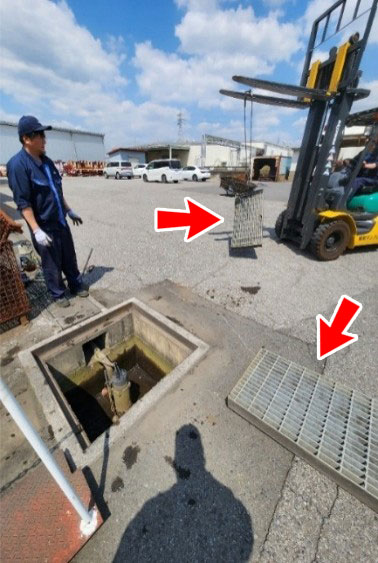 溝蓋取り外し